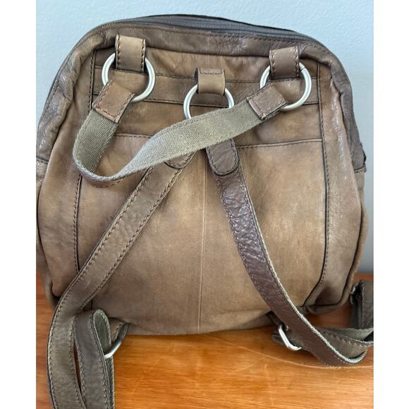 Fossil Long Live Vintage Taupe Leather Convertible Backpack main image 6